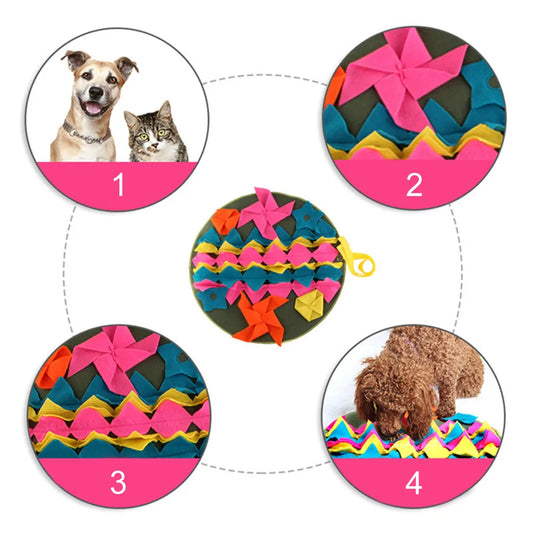 Snuffle Mat Pet Feeding Mat, Durable Interactive Dog & Cat Puzzle Toys