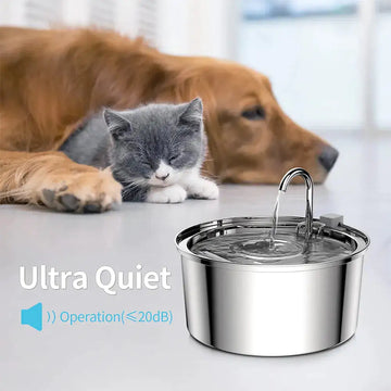 Stainless Steel Pet Water Fountain – Keep Your Furry Friends Hydrated and Happy