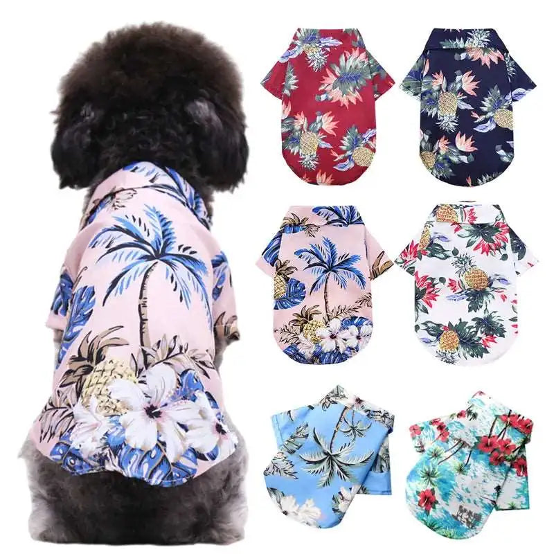 Dog Hawaiian T-Shirt Hawaii Style Summer Dog Clothes