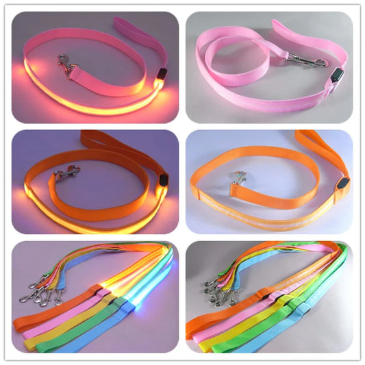 High Visibility LED Glow In Dark Dog Leash